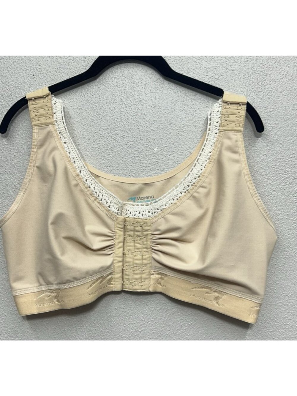 Marena Recovery Compression Bra 4244 XL Beige Front Closure Post Surgery Support